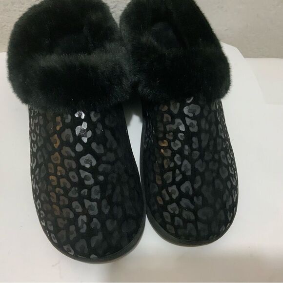 Isotoner black animal print Slippers XL (9.5-10) - Picture 8 of 10